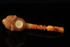 Cat Block Meerschaum Pipe by Kenan with fitted case 14485