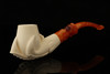 Eagle's Claw Block Meerschaum Pipe with custom case 14543