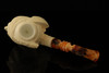 Barbaros the Naval Warrior Meerschaum Pipe Carved by Emin Brothers with case 14545