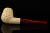 Autograph Series Deep Lattice Billiard Block Meerschaum Pipe with fitted case 14571