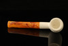 Lattice Billiard Block Meerschaum Pipe with fitted case 14573