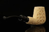 srv Premium - Carved Bent Billiard  Meerschaum Pipe with fitted case 14591