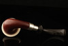 Deluxe Calabash Meerschaum Pipe Mahogany Wood - 925k Silver Rings -  with case 14655