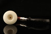 Deluxe Calabash Meerschaum Pipe Mahogany Wood - 925k Silver Rings -  with case 14655