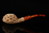 Sitter Basket Weave Block Meerschaum Pipe with fitted case 14656