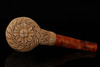 Sitter Basket Weave Block Meerschaum Pipe with fitted case 14656