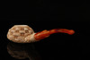 Sitter Basket Weave Block Meerschaum Pipe with fitted case 14656