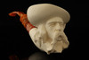 Cavalier Hand Carved Block Meerschaum Pipe with fitted case 14687