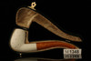 Bent Billiard Block Meerschaum Pipe with fitted case M1348