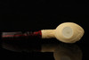 Carved Beret Block Meerschaum Pipe by Emin Brothers with case 14715