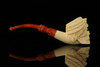 Zeus Skull Block Meerschaum Pipe with custom case M1371