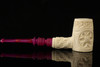 Poker Deluxe Carved Meerschaum Pipe by Kenan with case 14739