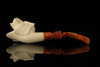Elephant Block Meerschaum Pipe with fitted case M1440
