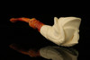Rose in Claw Block Meerschaum Pipe with fitted case M1444