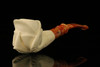 Rose in Claw Block Meerschaum Pipe with fitted case M1444