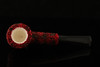 srv Premium Rustic Poker Meerschaum Pipe with fitted case 14787