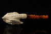 Horses in Claw Block Meerschaum Pipe with fitted case 14803