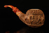 Carousel Block Meerschaum Pipe with fitted case 14823