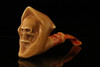 Grim Reaper Block Meerschaum Pipe with fitted case M1513