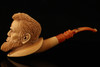Abraham Lincoln Block Meerschaum Pipe by Kenan with fitted case 14832