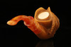 Pirate Skull Block Meerschaum Pipe with custom case M1590