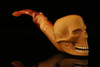 Skull Block Meerschaum Pipe with custom case M1592