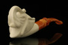 Elephant Block Meerschaum Pipe with custom case M1595