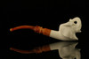 Elephant Block Meerschaum Pipe with custom case M1595