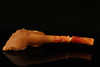 Skull with Beard Block Meerschaum Pipe with fitted case 14864