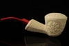 Deluxe Carved Dublin Meerschaum Pipe with fitted case 14892