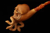 Skull with Snakes Block Meerschaum Pipe with fitted case 14901