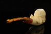 Big Chief & Snake Block Meerschaum Pipe with fitted case 14905