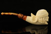 Big Chief & Snake Block Meerschaum Pipe with fitted case 14905