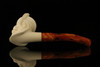 Artist Skull Block Meerschaum Pipe with custom case M1679