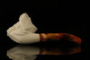 Pirate Block Meerschaum Pipe with fitted case M1703