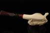 Horse Block Meerschaum Pipe Carved by R. Karaca with fitted case 14933