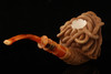 Medusa Block Meerschaum Pipe by I. Baglan with custom case 14925