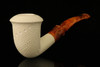 Designers Lattice Calabash Block Meerschaum Pipe with fitted case M1748