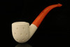 Bent Lattice Block Meerschaum Pipe with fitted case M1777