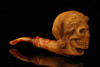 Santa Skull Block Meerschaum Pipe with custom case M1795