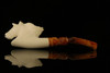 Unicorn Block Meerschaum Pipe with custom case M1813