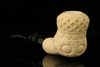 srv Deluxe Carved Roman Meerschaum Pipe with fitted case M1835