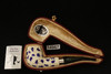 srv Rusticated Block Meerschaum Pipe by Tekin with fitted case 14967