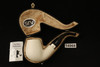 srv Premium - Bent Billiard Meerschaum Pipe Carved by Tekin with case 14968