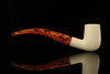 Bent Billiard Block Meerschaum Pipe with pouch M1895