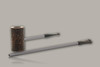 Nording Compass Brown Rustic MacArthur Dual Stem Briar Smoking Pipe with pouch