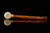 Autograph Series Churchwarden Carved Dublin Meerschaum Pipe with case M1929