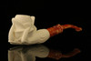 Rose in Claw  Block Meerschaum Pipe with fitted case M1999