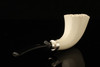 IMP Meerschaum Pipe - Panel Horn - Hand Carved with custom case i2422