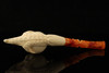 Skull in Claw Block Meerschaum Pipe with fitted case 15019